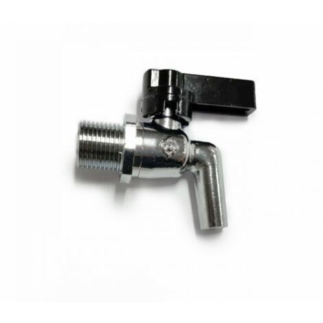 RUBINETTO A SFERA OTTONE + BECCUCCIO STARS - NICHELATO 1/2M - 2 pezzi