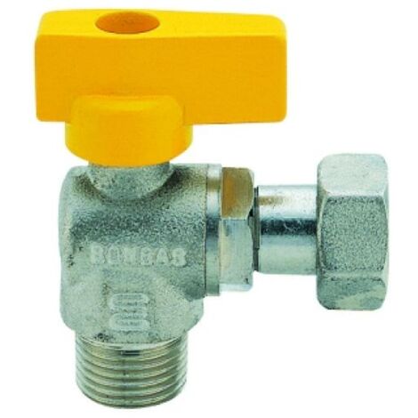 RUBINETTO A SFERA PER GAS A SQUADRA MASCHIO 1/2 x 3/4