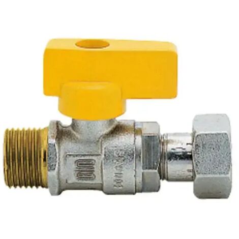 Rubinetto a sfera per gas diritto maschio 1/2" x 3/4"  dn 15x20