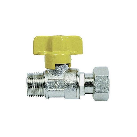 Rubinetto a sfera per gas mf con bocchettone 3/4 x 1/2