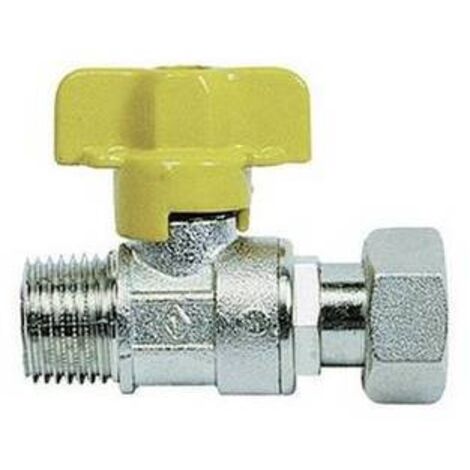 RUBINETTO A SFERA PER GAS MF CON BOCCHETTONE 3/4 x 1/2 BUGAT