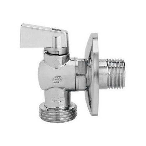 Rubinetto a sfera per lavatrice cromato 1/2 x 3/4