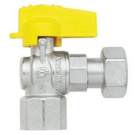 RUBINETTO A SFERA SQUADRA CON LEVETTA FEMMINA - DADO GIREVOLE FEMMINA Misura: 1/2" x 3/4"  DN 10
