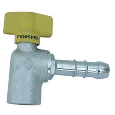 rubinetto a squadro gas femmina portagomma 1/2 x 14