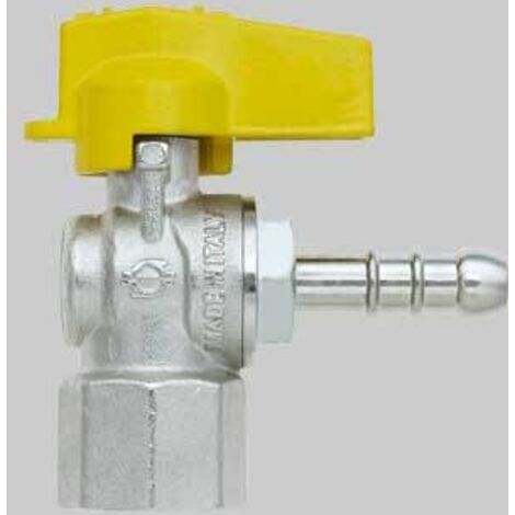 Rubinetto a squadro gas femmina portagomma 1/2 x 9