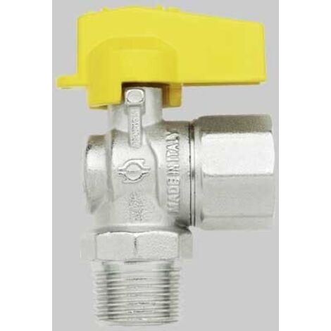 RUBINETTO A SQUADRO GAS M/F - 1/2 - 1/2