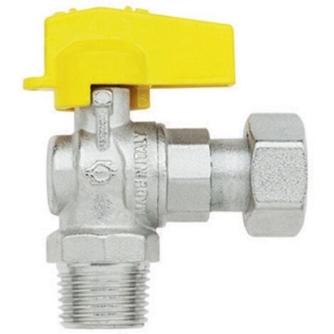 RUBINETTO A SQUADRO MASCHIO CON DADO GIREVOLE - 1/2 x 1/2 G