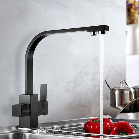 Rubinetto Cucina A Tre Vie.Rubinetto Cucina 3 Vie Per Sistemi Osmosi Rubinetto Per Cucina Miscelatore Cucina Tre Vie Con Beccuccio Girevole A 360 E Acqua Fredda E Calda Lk627