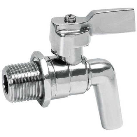Rubinetto Acciaio Inox Con Leva Per Contenitore Olio Attacco 1/2