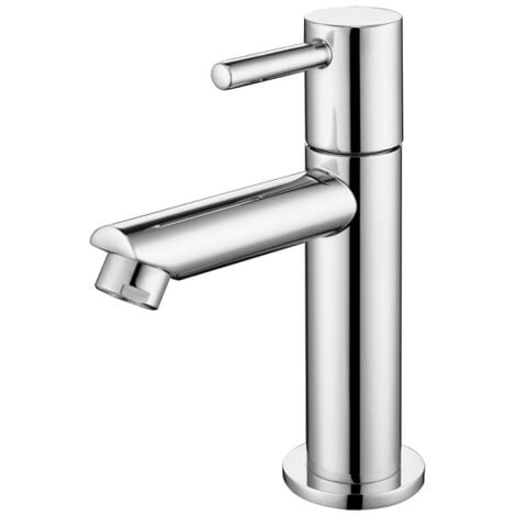 AIHOM Rubinetto Acqua Fredda Rubinetto Bagno Lavabo Elegante Miscelatore Lavabo Bagno Aeratore Rimovibile Rubinetto Miscelatore Monocomando solo Acqua fredda