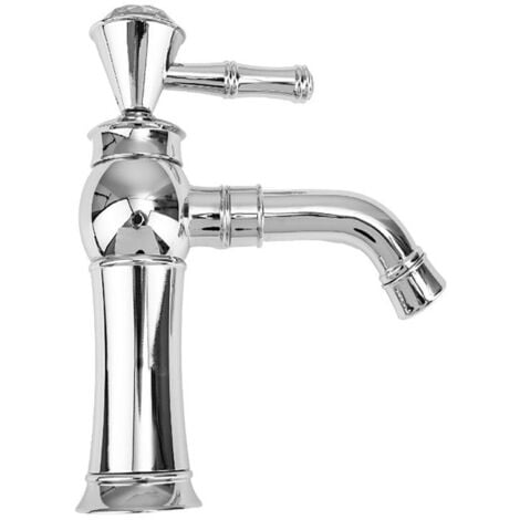 DRIWEI RUBINETTO BAGNO CASA STILE ANTICO DIAMANTE MISCELATORE LAVANDINO CROMATO 2303