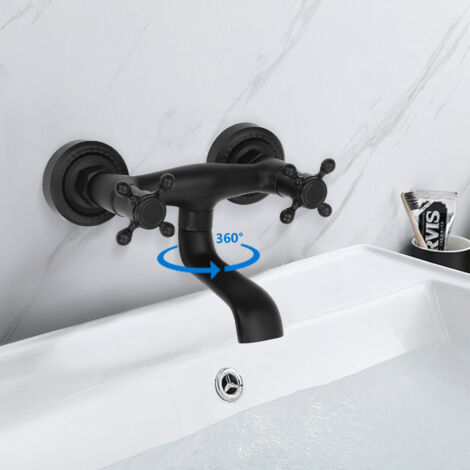 Rubinetto bagno con due manopole, rubinetto vasca, rubinetto vasca a cascata