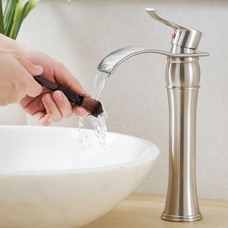 Rubinetto Lavabo A Cascata Bagno - Miscelatore Cromato, Con Tubo 60cm, Design Moderno - Foto 4
