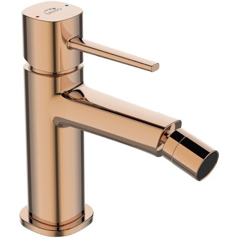 Rubinetto bidet a pavimento POLA Rose Gold con tappo