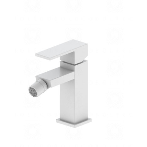 Rubinetto bidet monocomando Minerva – bianco opaco