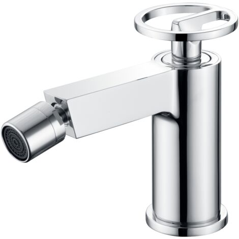 Rubinetto bidet monocomando  Modello OLIMPO  Colore grigio  Finitura cromata [IMEX®]