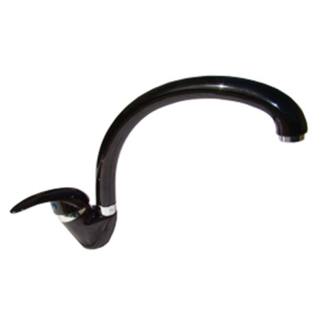 Rubinetto canna alta miscelatore monocomando per lavello nero - Mod. Vancouver