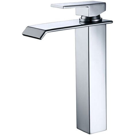 Rubinetto Cascata Rubinetto Bagno Lavabo Alto Elegante Rubinetto Miscelatore Monocomando per Lavabo e Bagno