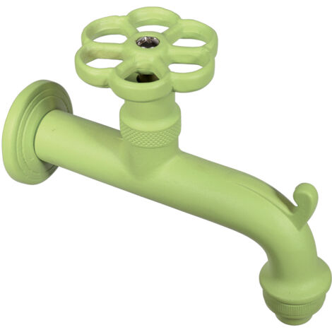 Rubinetto Colorato per Fontana da Giardino in Ottone Belfer RUB/022 Verde Acido