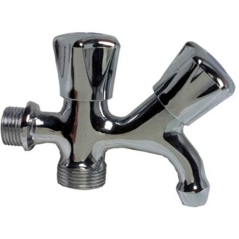 Rubinetto con Attacco Lavatrice 1/2” Duplex Cromato in Ottone Pesante CILVANI