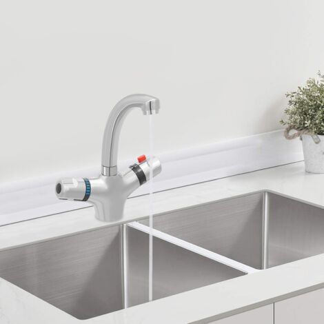 Rubinetto con termostato, rubinetto lavabo, miscelatore termostatico, lavabo