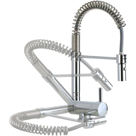 Rubinetto cucina abbattibile con molla Rubinetteria Magistro 137CR/1  Cromo