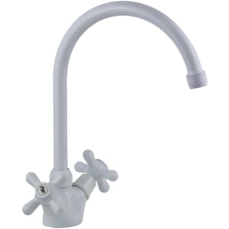 Rubinetto cucina colore bianco lucido bocca girevole Gattoni 5692/RE01  Bianco
