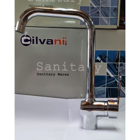 Rubinetto cucina con miscelatore monocomando canna quadrata - Sorrento - Cilvani - COLORE: CROMO