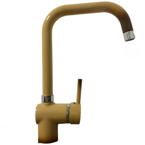 Rubinetto cucina con miscelatore monocomando canna quadrata - Sorrento - Cilvani - COLORE: TERRA DI FRANCIA