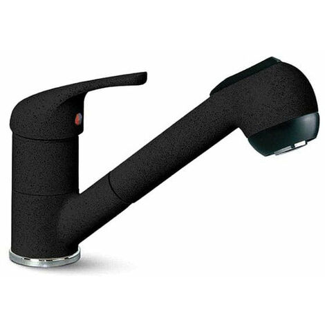 Rubinetto Cucina Miscelatore Monocomando Doccetta Estraibile Apell AP20GB Granito Nero