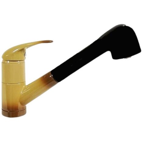 Rubinetto Cucina Miscelatore Monocomando Doccetta Estraibile in Ottone Paini Cromato