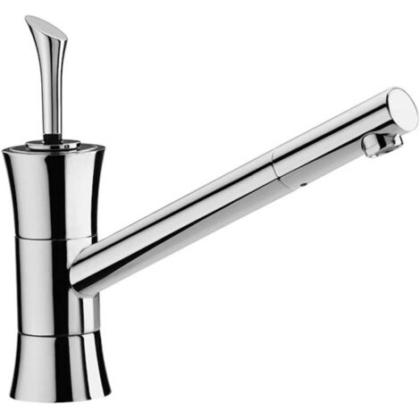 Rubinetto Cucina Miscelatore Monocomando Lavello Girevole in Ottone Regina  Cromato