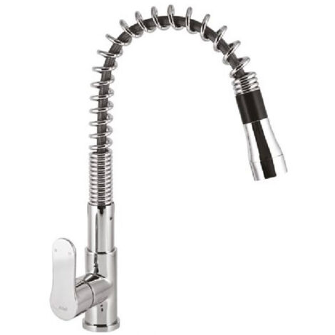 Rubinetto Cucina Miscelatore Monocomando Lavello in Ottone Hena pull down Cromato