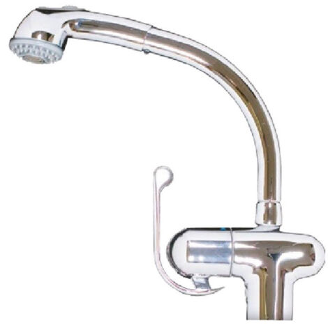Rubinetto Cucina Miscelatore Monocomando Lavello in Ottone Majestic Cromato