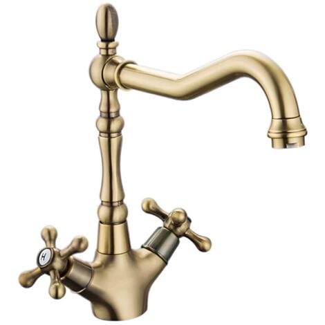 Rubinetto cucina stile epoca Cilvani nei colori rame, bronzo e cromo lucido - COLORE: BRONZO