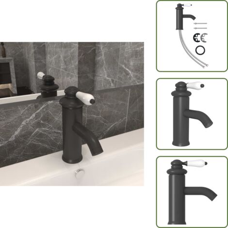 Rubinetto da bagno grigio - vidaXL Rubinetto per Lavabo del Bagno Grigio 130x180 mm - Rubinetto da bagno con maniglia
