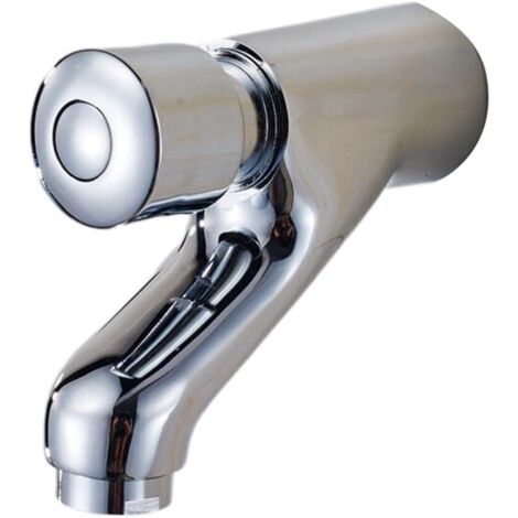 Rubinetto da bagno, rubinetto da bagno push pull a parete monocomando in ottone cromato