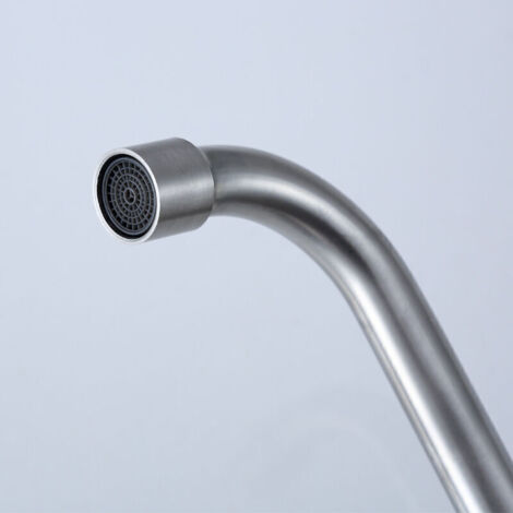 Rubinetto da cucina a parete, miscelatore da cucina in acciaio inox 304, rubinetto da cucina con beccuccio girevole