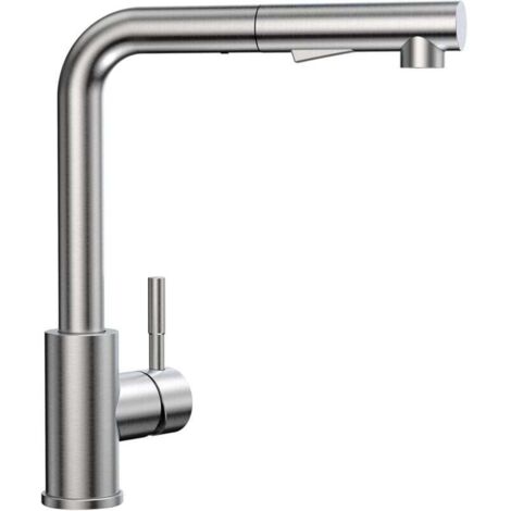 Rubinetto da cucina con doccetta estraibile e 2 modalità di getto, miscelatore da cucina con doccetta estraibile girevole a 360°, acqua calda e fredda disponibili