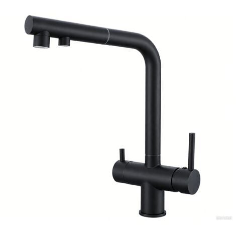 ONYZPILY da Cucina Depuratore d'acqua per Acqua Calda/Fredda e Filtrata - 3 in 1 Miscelatore da Cucina con 2 Leve di Comando Separate - Miscelatore per Lavello Per Sistema ad Osmosi