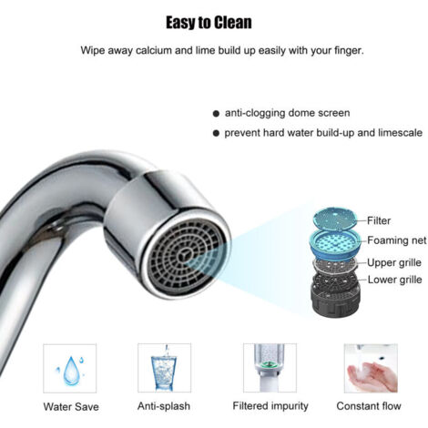 Rubinetto da cucina pieghevole SJLERST, rubinetto per lavello girevole a 360 gradi, miscelatore per acqua calda e fredda azionabile con una sola mano, rubinetto in rame per barche e camper