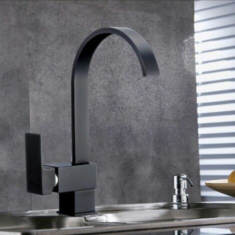 Rubinetto da cucina, rubinetto nero, rubinetto per lavello da cucina, miscelatore, rubinetto da cucina, miscelatore per bagno