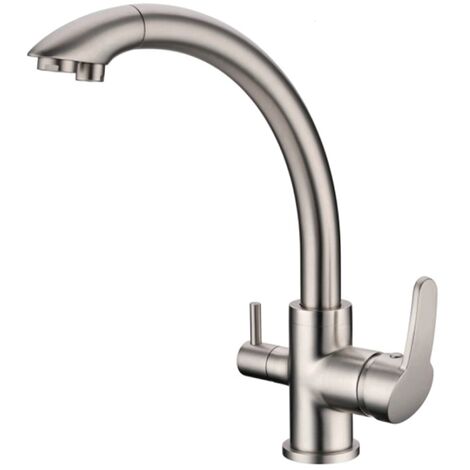 Rubinetto da cucina Shurity 340 3 vie 3/8” Nickel Spazzolato