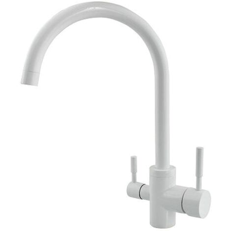 Rubinetto da cucina Shurity 350 3 vie 3/8” Bianco