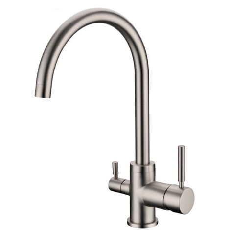 Rubinetto da cucina Shurity 350 3 vie 3/8” Nickel Spazzolato