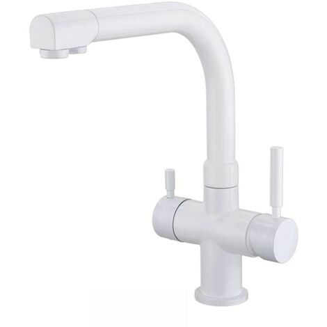 Rubinetto da cucina Shurity 380 3 vie 3/8” Bianco