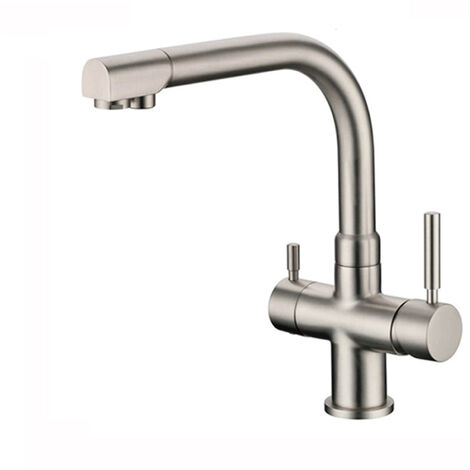 Rubinetto da cucina Shurity 420 4 vie 3/8" Nickel Spazzolato