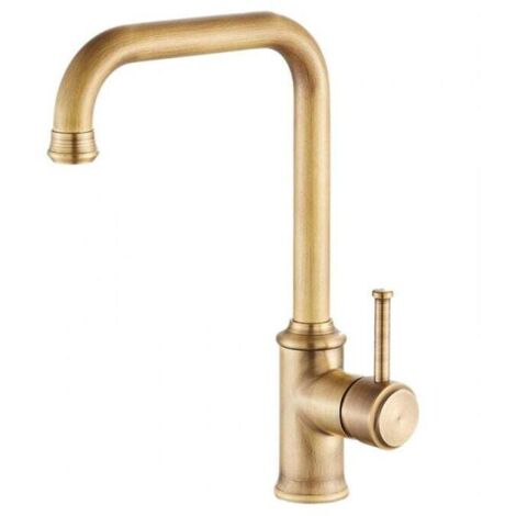 Rubinetto da cucina vintage con rotazione a 360° e miscelatore monocomando.