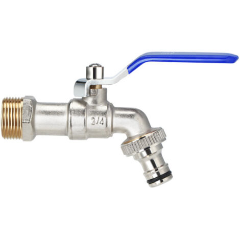 Rubinetto da giardino in ottone di alta qualità da 3/4 di pollice con sfera e rivestimento antigelo, adatto per idropulitrici da giardino e acqua piovana.