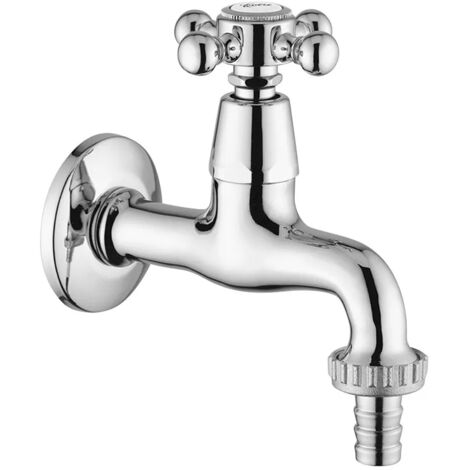 Rubinetto da giardino Paffoni serie Viola con portagomma in ottone cromo
